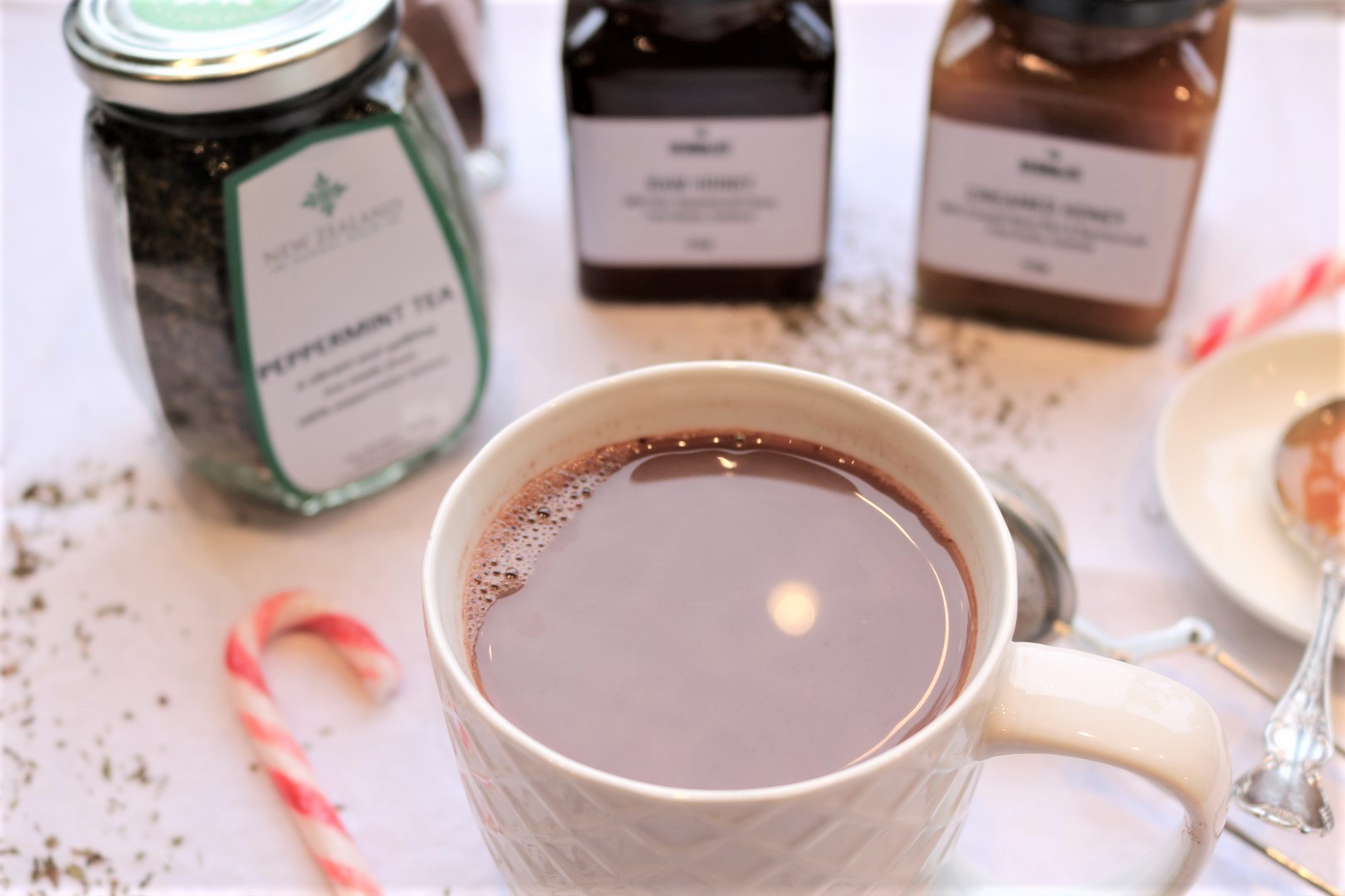 Peppermint Hot Chocolate by HerbalTeaBlending.com