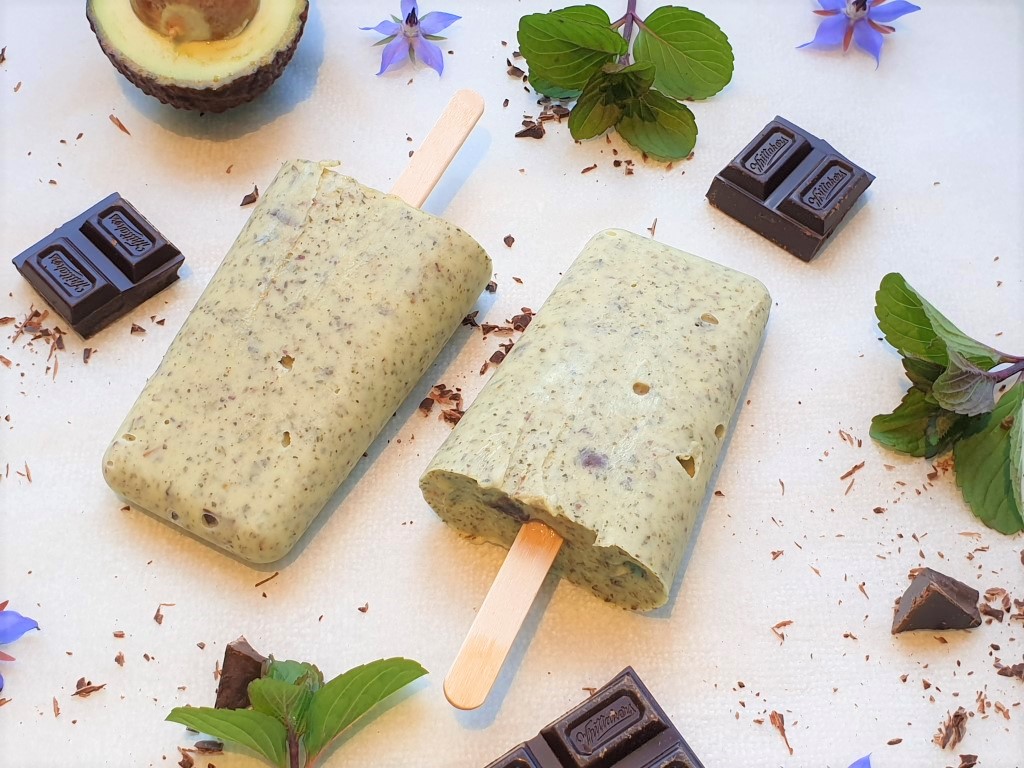 Spearmint Chocolate Chip Ice Blocks by HerbalTeaBlending.com