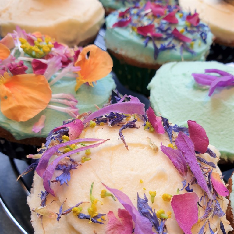 Decorating Baking With Flowers by HerbalTeaBlending.com