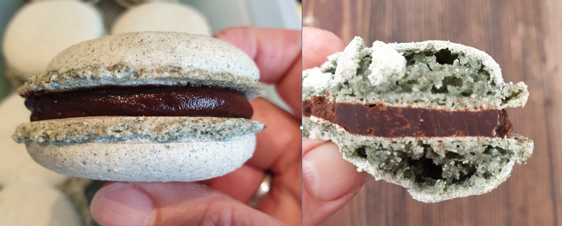 Spearmint & Spirulina Macarons by HerbalTeaBlending.com